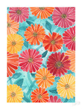 Bright coloured flower pattern